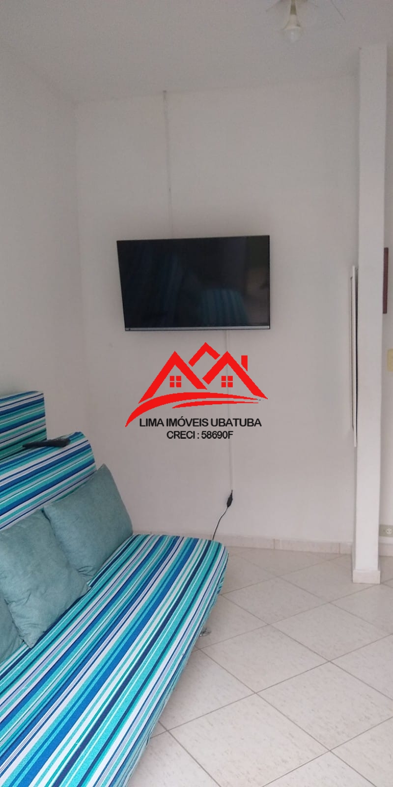 Apartamento no bairro itaguá, ubatuba, com 2 quartos sendo 1