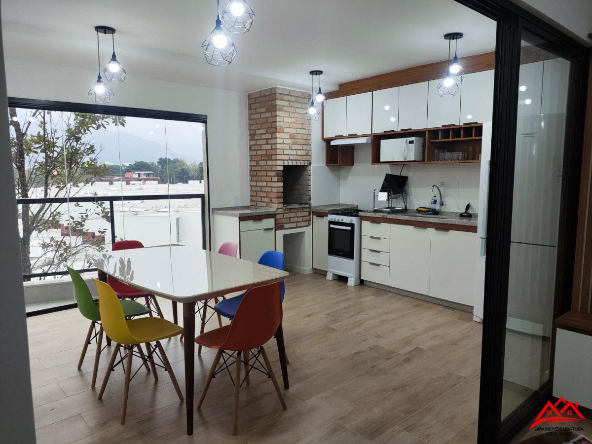 Apartamento em Ubatuba, bairro Itaguá, ESPETACULAR, 2 quartos(1 suíte), varanda gourmet e área de lazer ALÉM DA IMAGINAÇÃO!