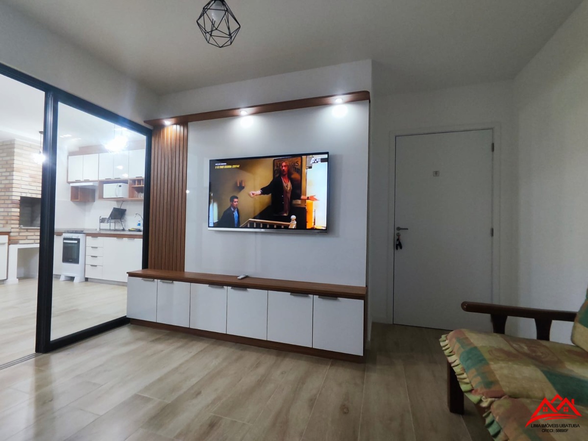 Apartamento em Ubatuba, bairro Itaguá, ESPETACULAR, 2 quartos(1 suíte), varanda gourmet e área de lazer ALÉM DA IMAGINAÇÃO!